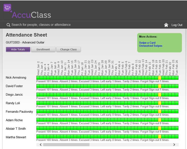 student attendance tracking